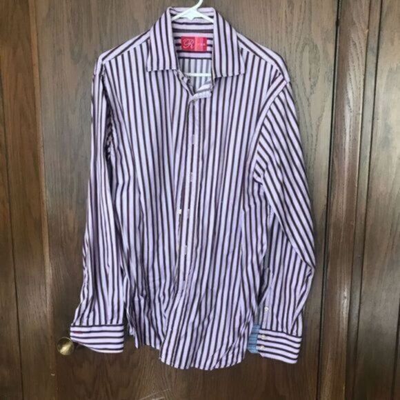 RUFUS LONG SLEEVE FLIP CUFF BUTTON UP SHIRT - Picture 1 of 6